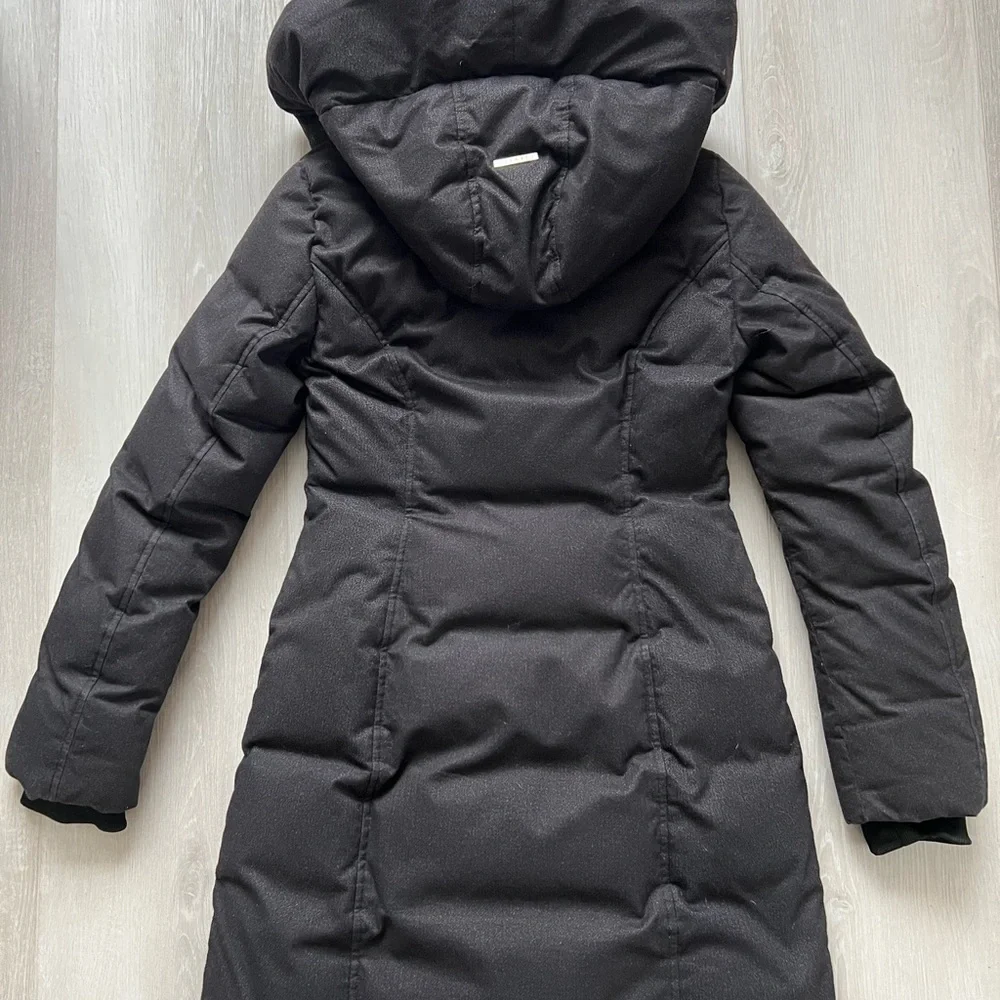 Soia & KYO CAMIELA Slim Fit Brushed Down Coat With Leather Trim - Picture 10 of 16